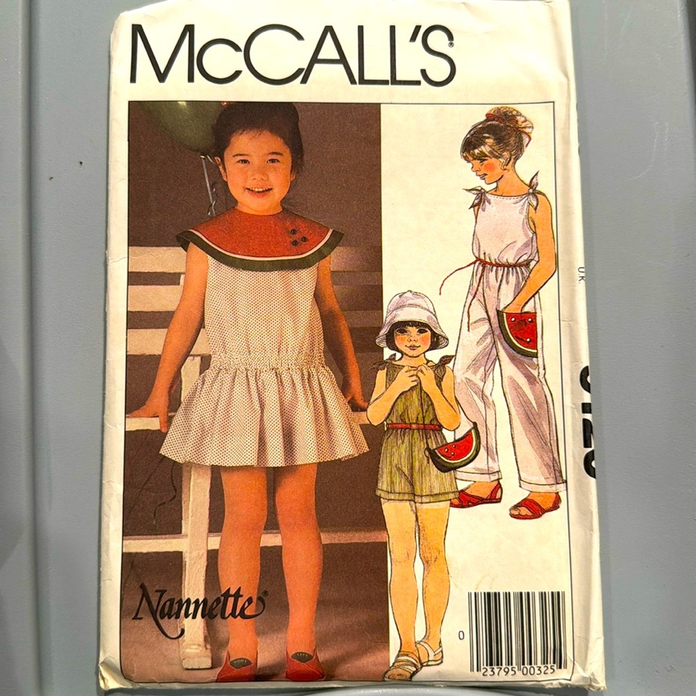 Vintage NEW uncut, McCalls size 3 girls pattern Watermelon design …